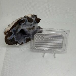 American Flag Silver Bar 1 oz 1 Troy ounce .999 fine silver